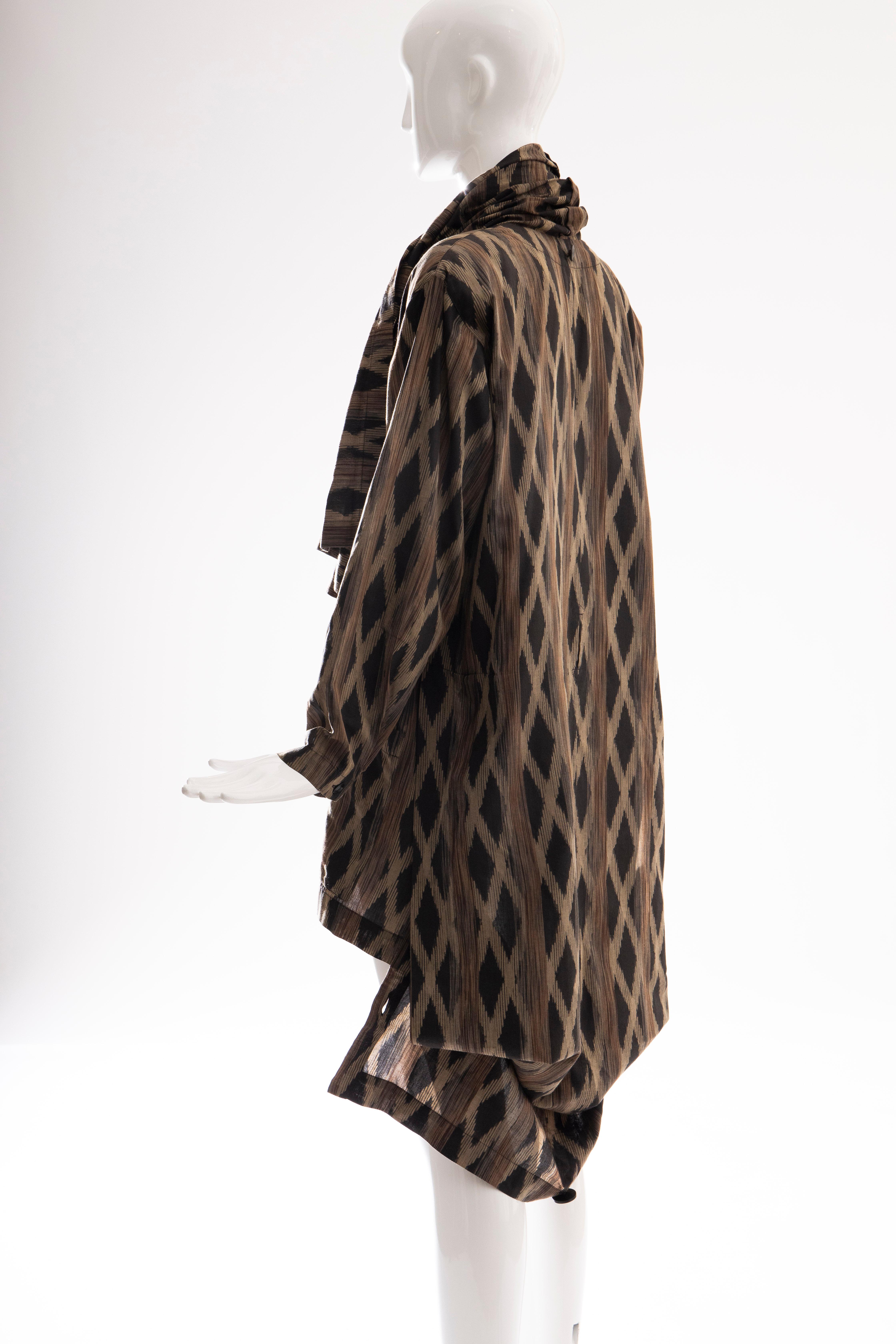 Issey Miyake Cotton Silk Lattice Weave Jacket Duster Cardigan, Fall 1986 For Sale 9
