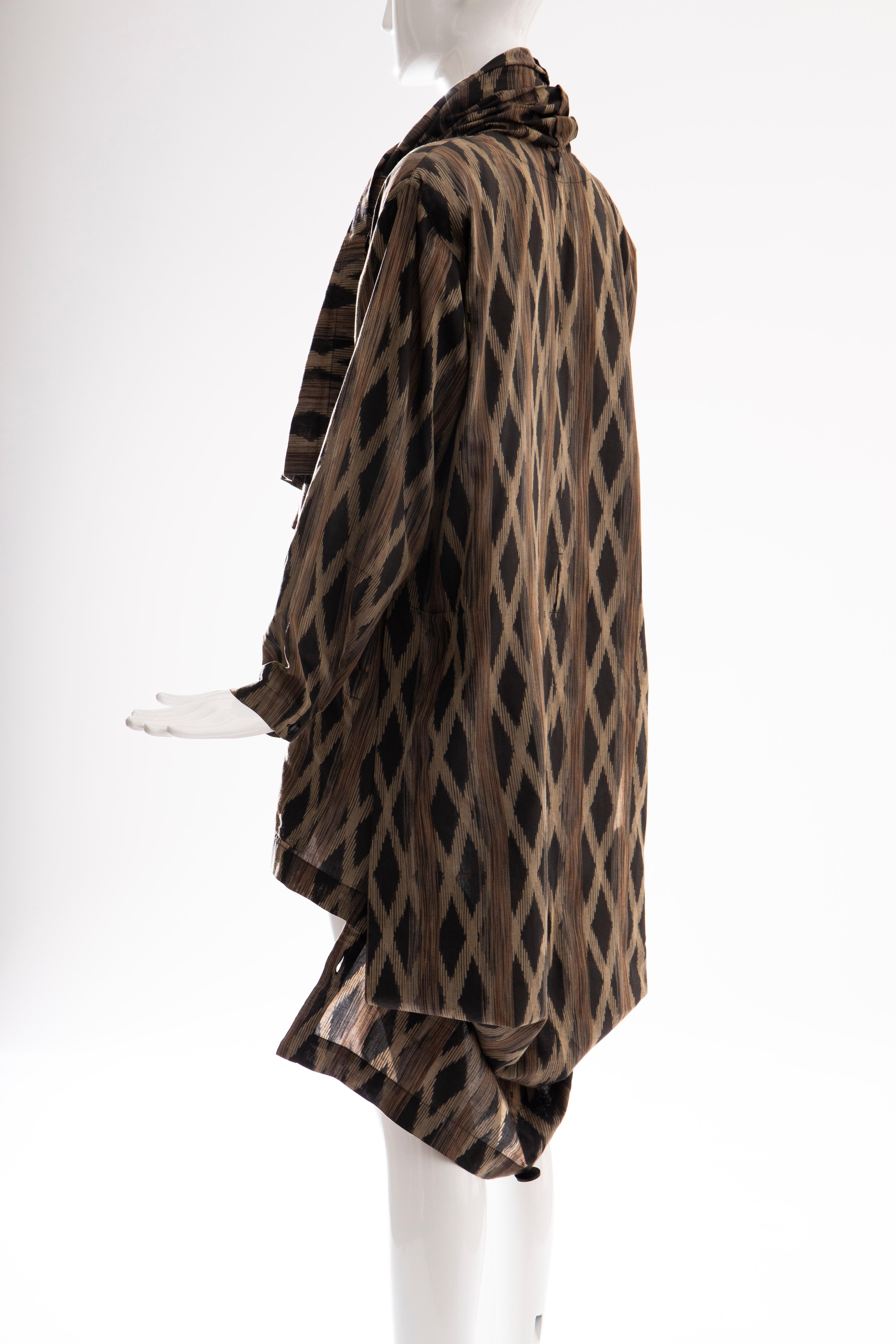Issey Miyake Cotton Silk Lattice Weave Jacket Duster Cardigan, Fall 1986 For Sale 10