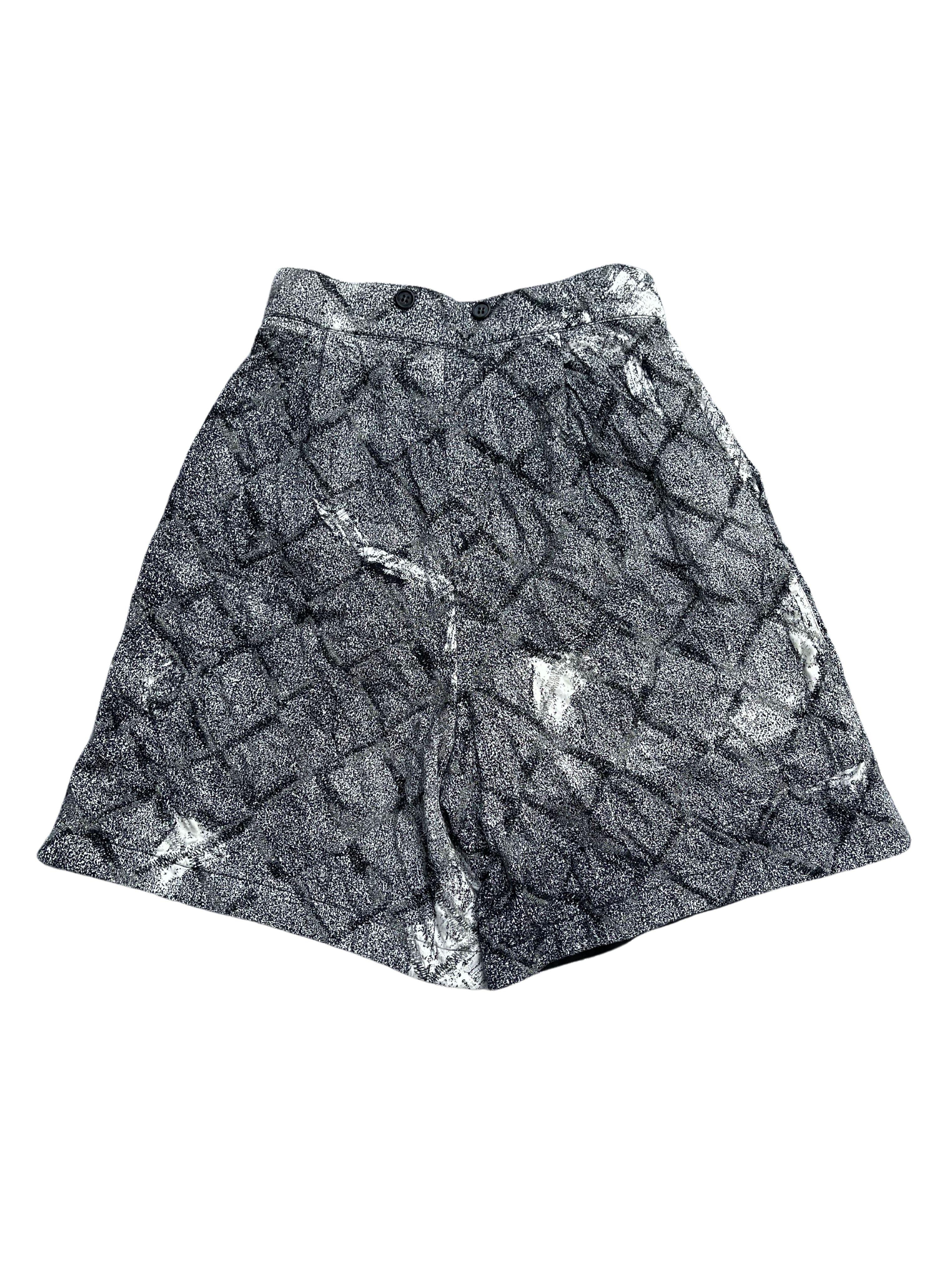 Gray Issey Miyake Diamond Python Shorts, 1980's For Sale
