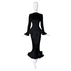 ISSEY MIYAKE Dramatic Sculptural Ensemble Top Skirt Avant-garde Pleats Please