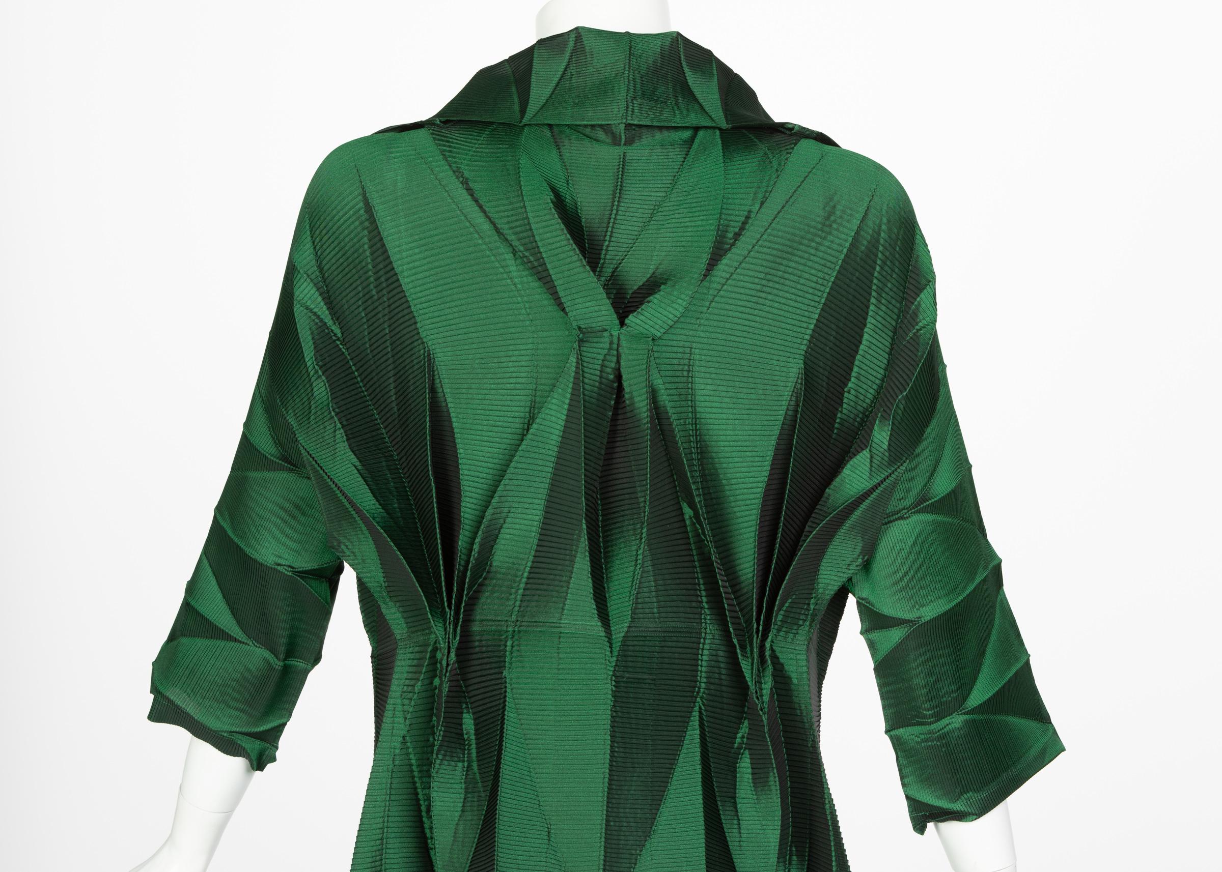 Issey Miyake Emerald Green Runway Dress Spring 2008 3
