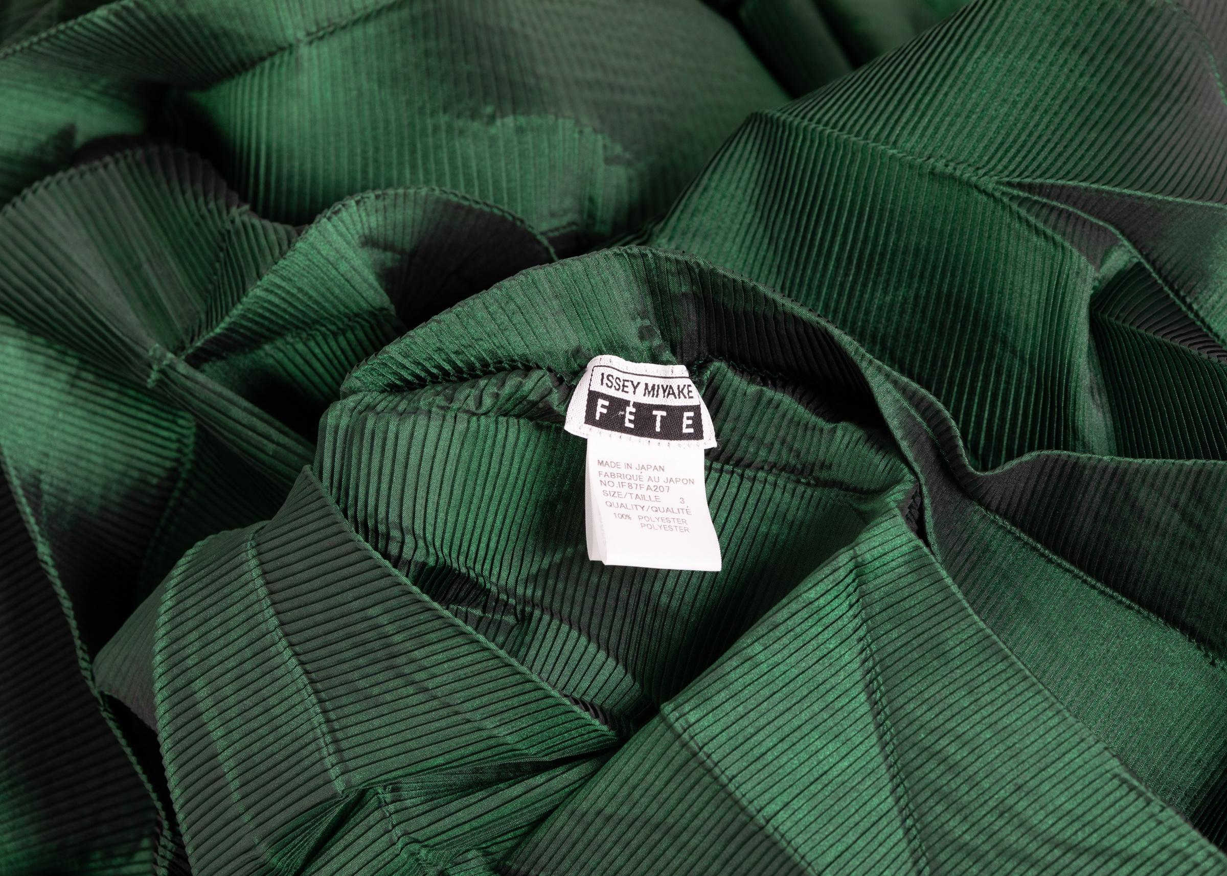 Issey Miyake Emerald Green Runway Dress Spring 2008 5