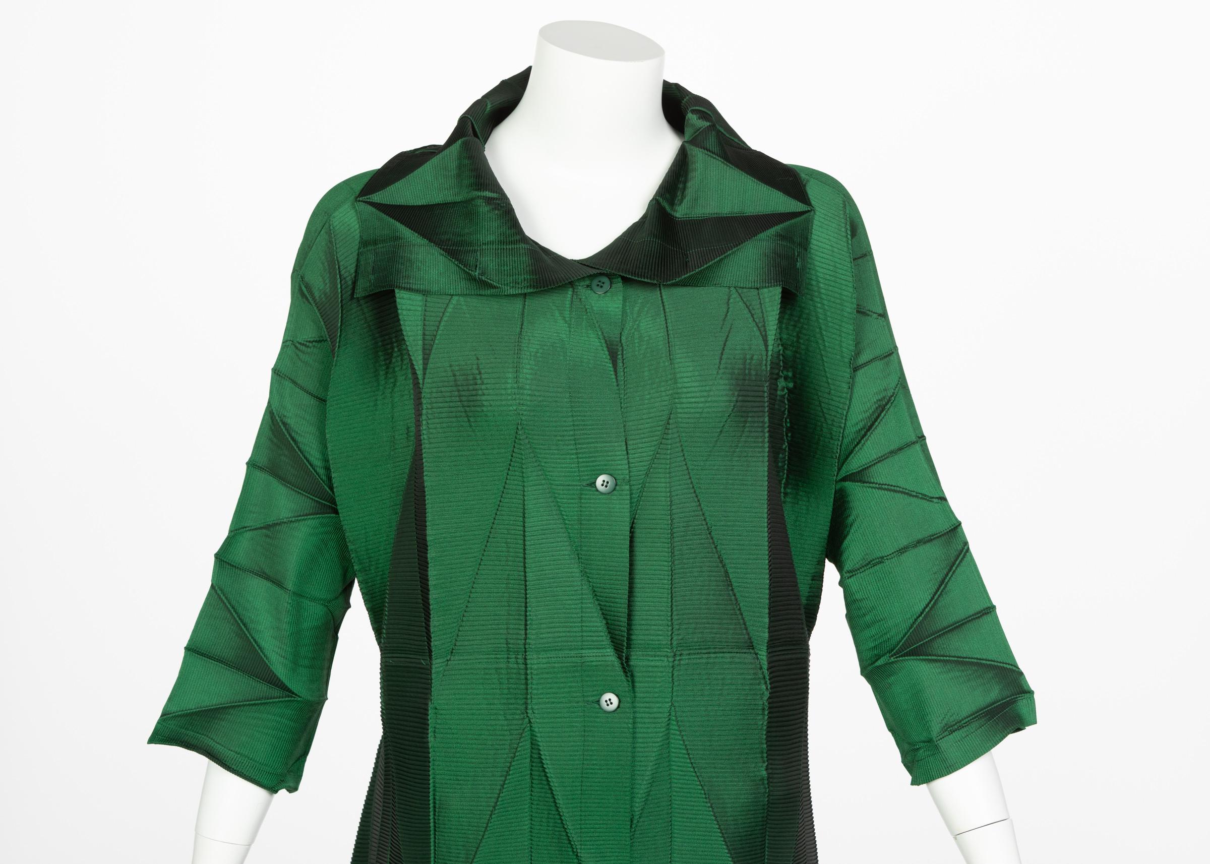 Women's Issey Miyake Emerald Green Runway Dress Spring 2008