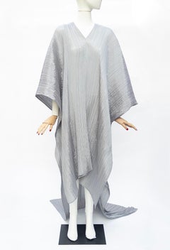 Issey Miyake F/W 2000 Madame T Vintage Silver Multi-Way Kaftan Cape Dress