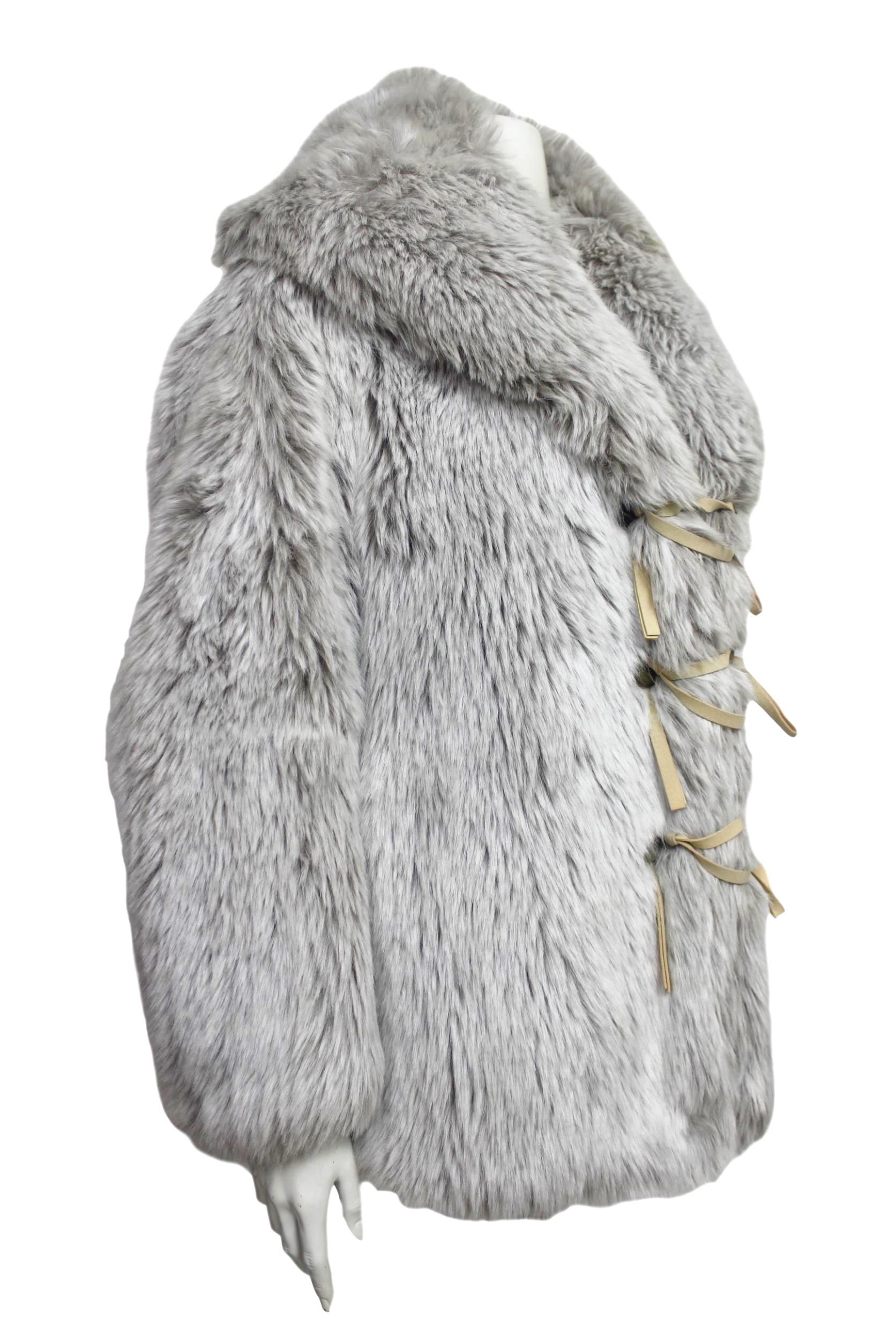 Issey Miyake Faux Fur Coat For Sale 3