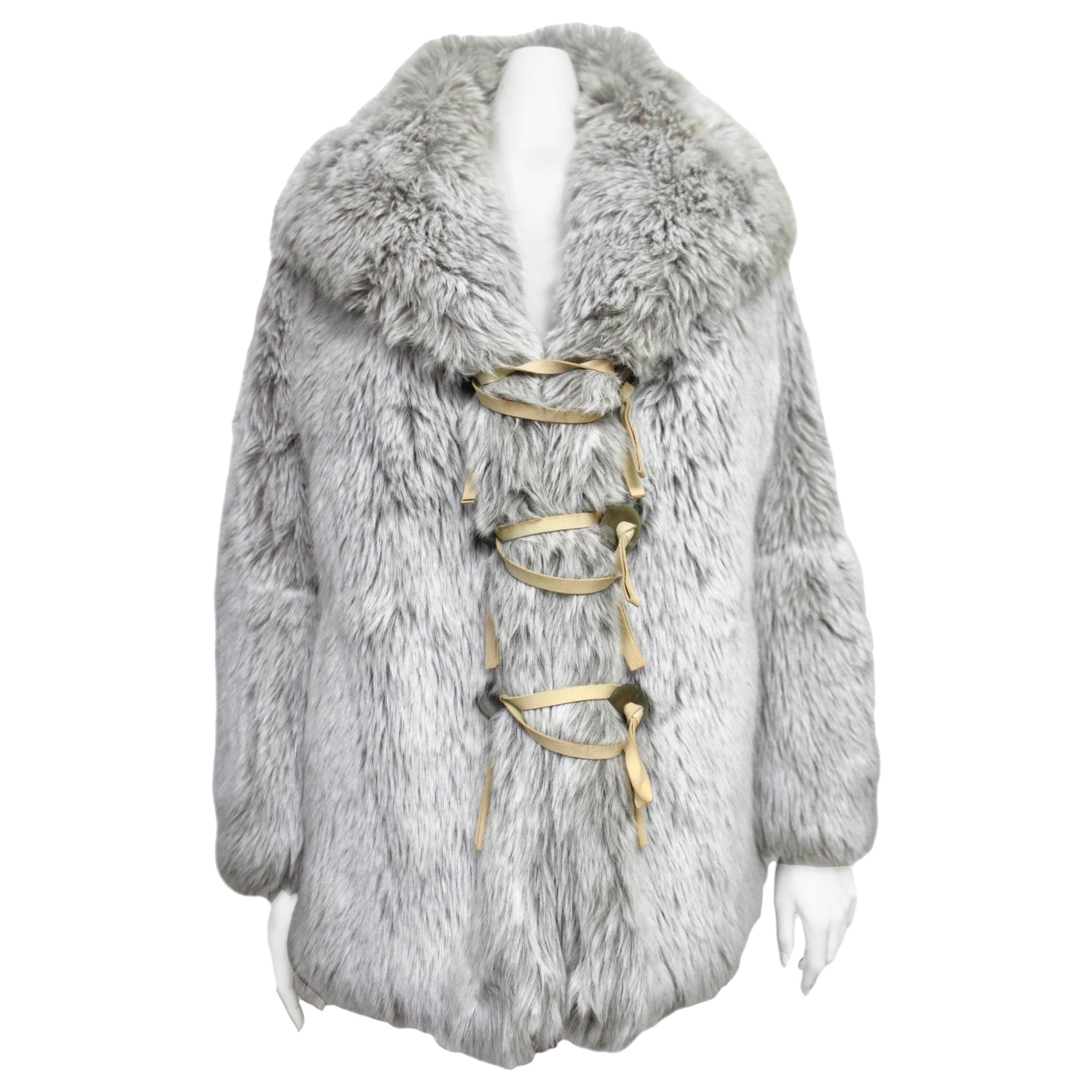 Issey Miyake Faux Fur Coat For Sale