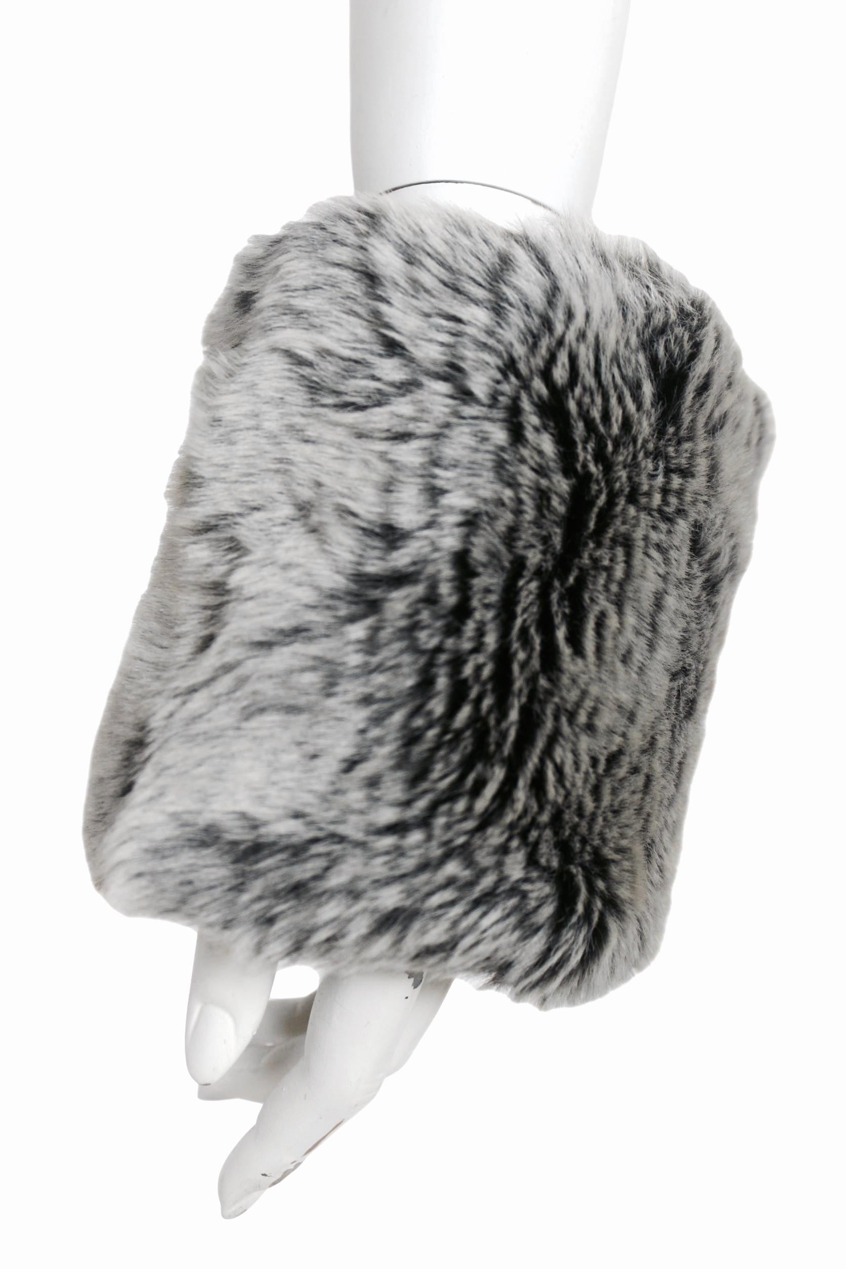 Women's Issey Miyake Faux Fur Pleats Please Cowl and Wrist Cuff Accessories  For Sale