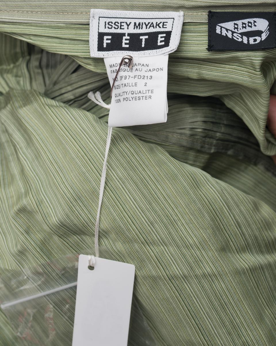 Issey Miyake Fete A Poc Green Avant Garde Architectural Pleat Crop Jacket 5