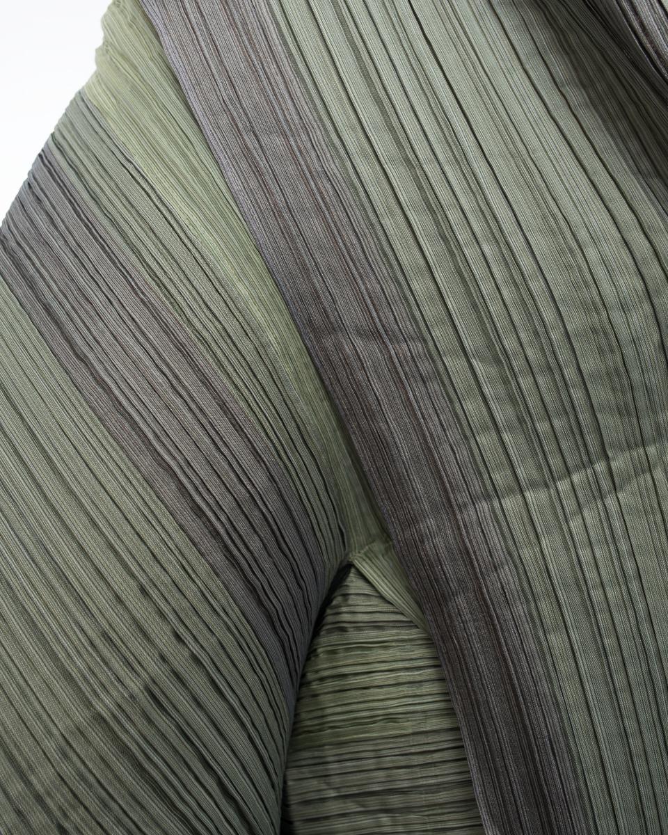 Issey Miyake Fete A Poc Green Avant Garde Architectural Pleat Crop Jacket 2