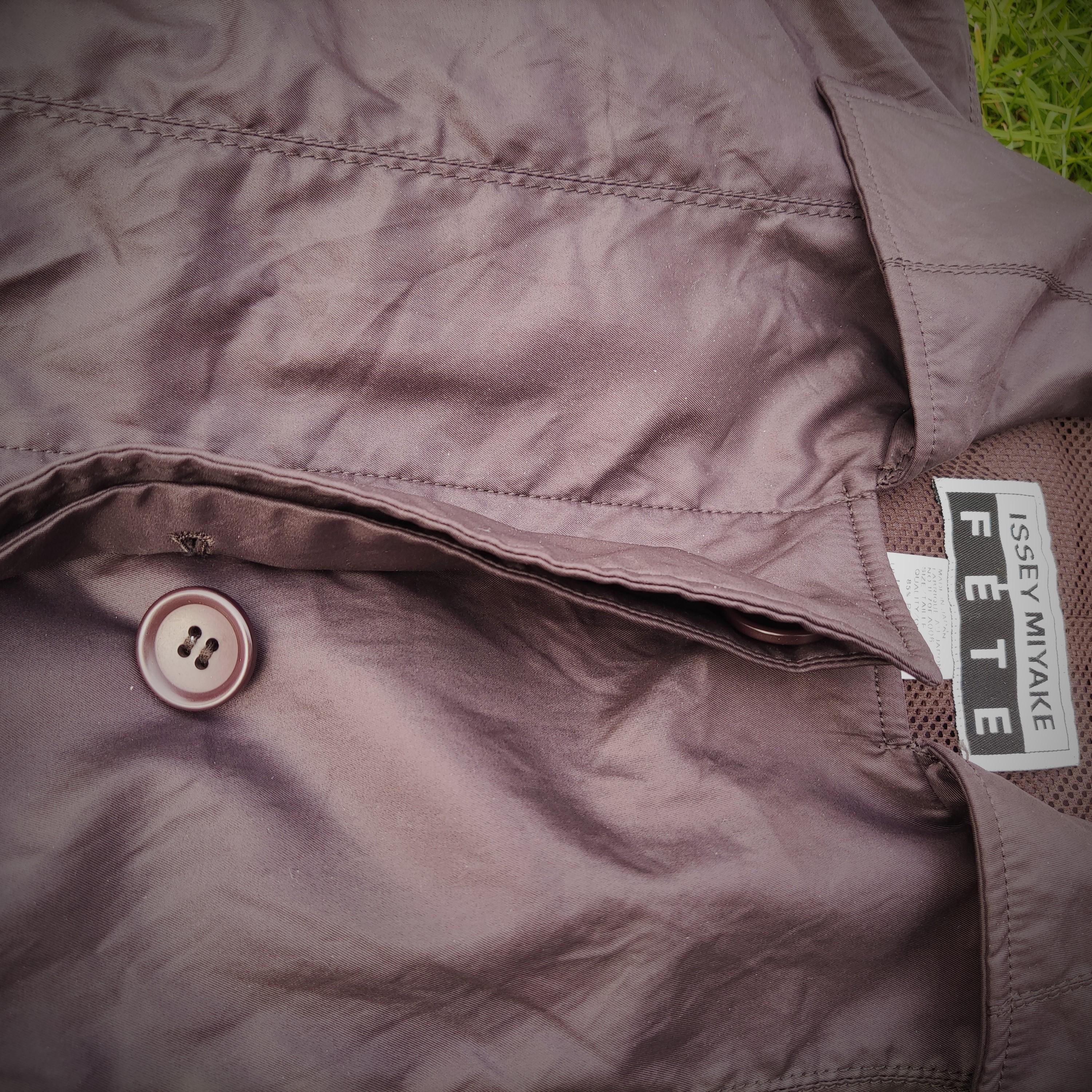 Gray Issey Miyake Fete Vintage 80s Brown Formal Japanese Windcoat Wind Jacket Coat For Sale