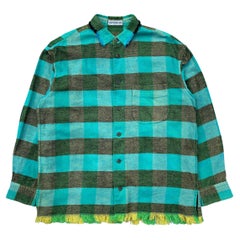 Vintage Issey Miyake Fringed Flannel Shirt, Autumn Winter 1995.