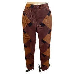 Issey Miyake Golden Shades Of Browns Bold Abstract Trousers