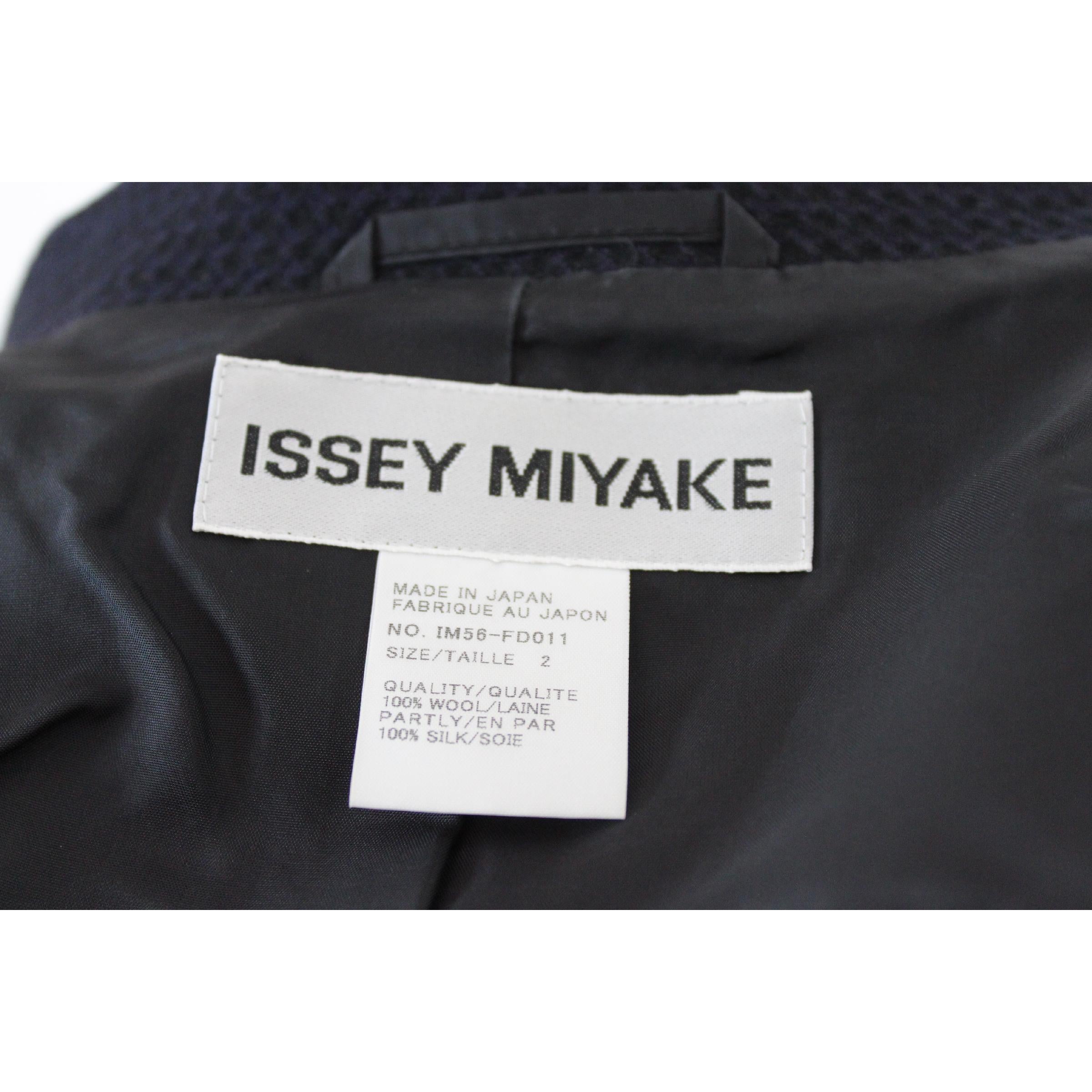 Issey Miyake Gray Wool Flared Double Breasted Transparent Jacket 2000s In Excellent Condition In Brindisi, Bt