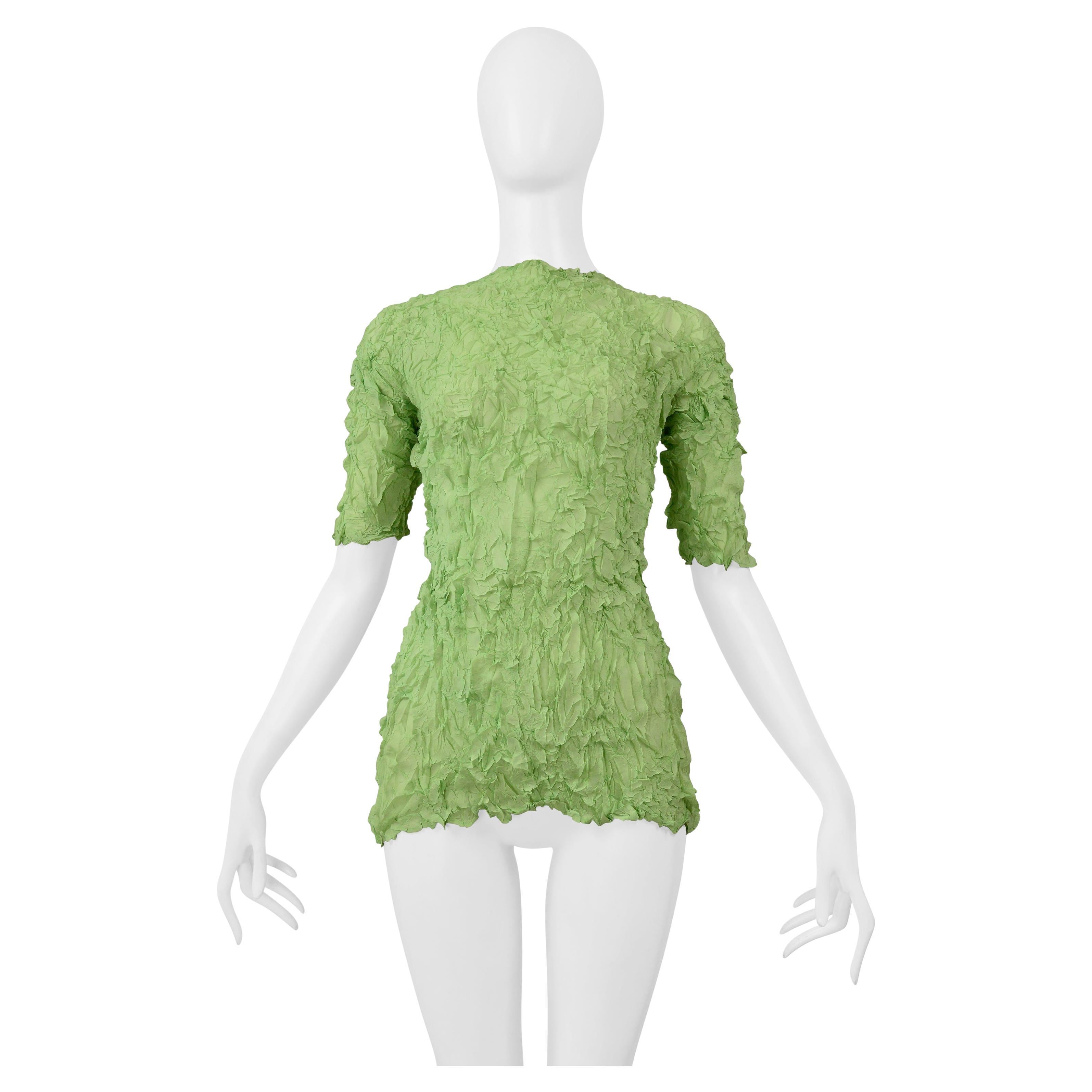 Issey Miyake Greene & Greene & Greene Top Plissettato Ss 2000 in vendita