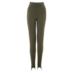 Issey Miyake green lycra high-waist stirrup leggings, ss 1994