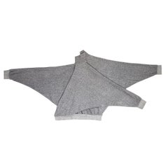 Issey Miyake grey three-armed knitted wool sweater, fw 1985