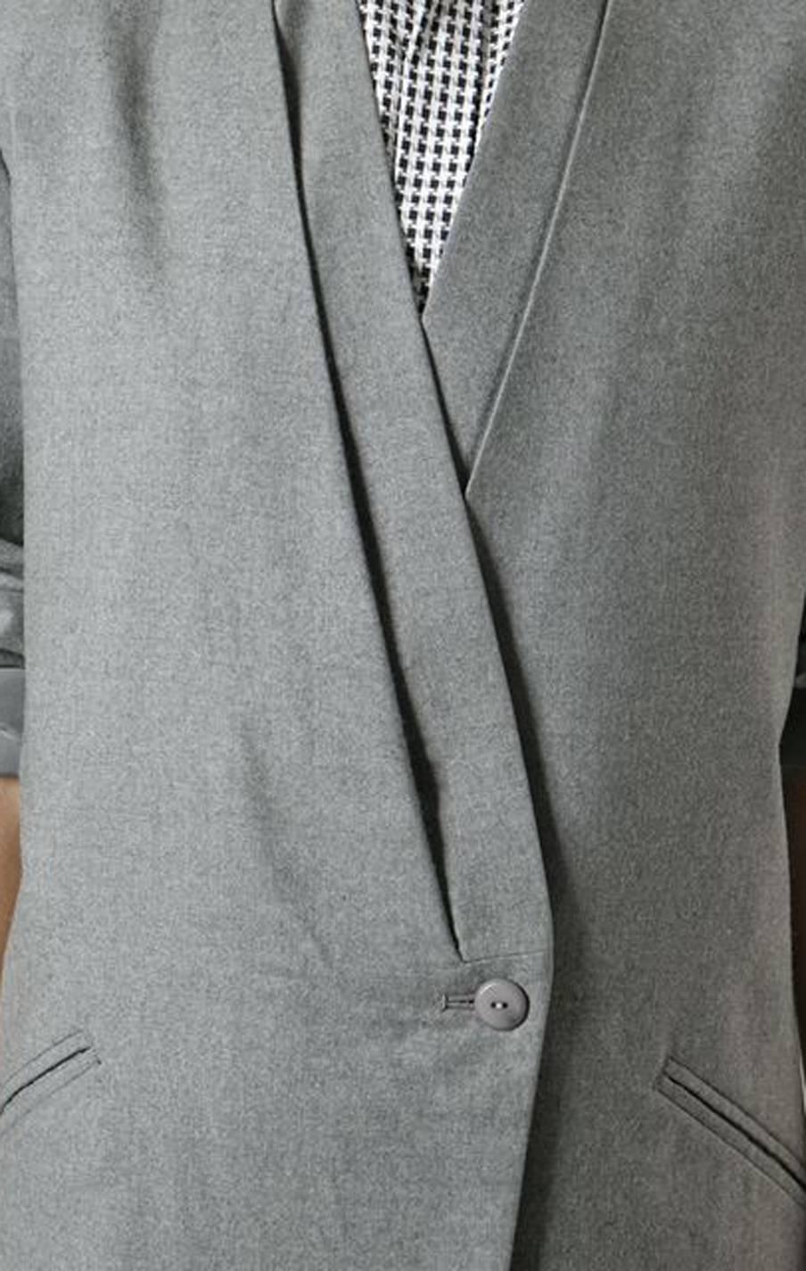  Issey Miyake Grey Wool Jacket In Excellent Condition In Paris, FR
