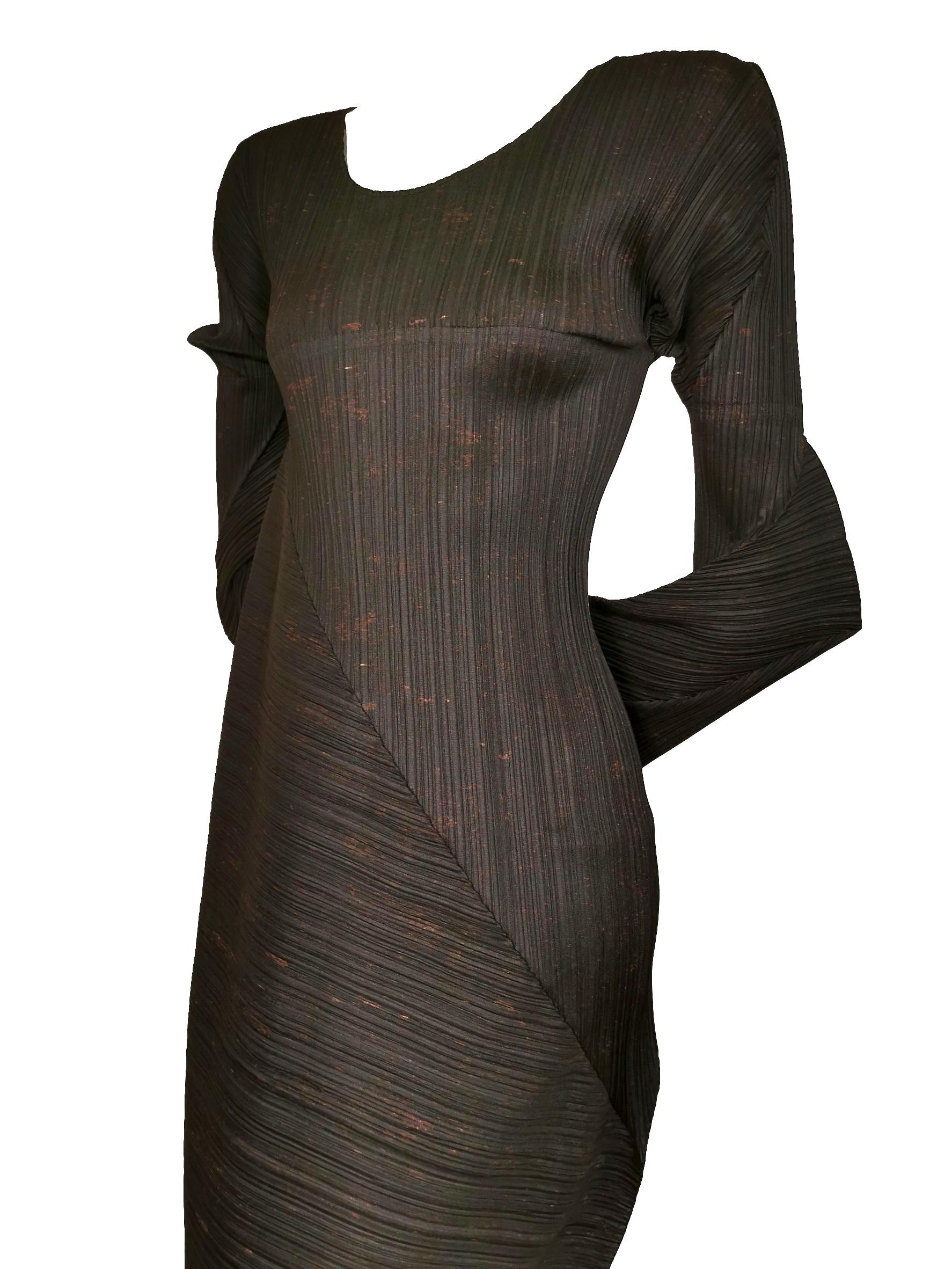 Black Issey Miyake Guest Artist Cai Guo Qiang Series Number 4 Serpentine Dress For Sale