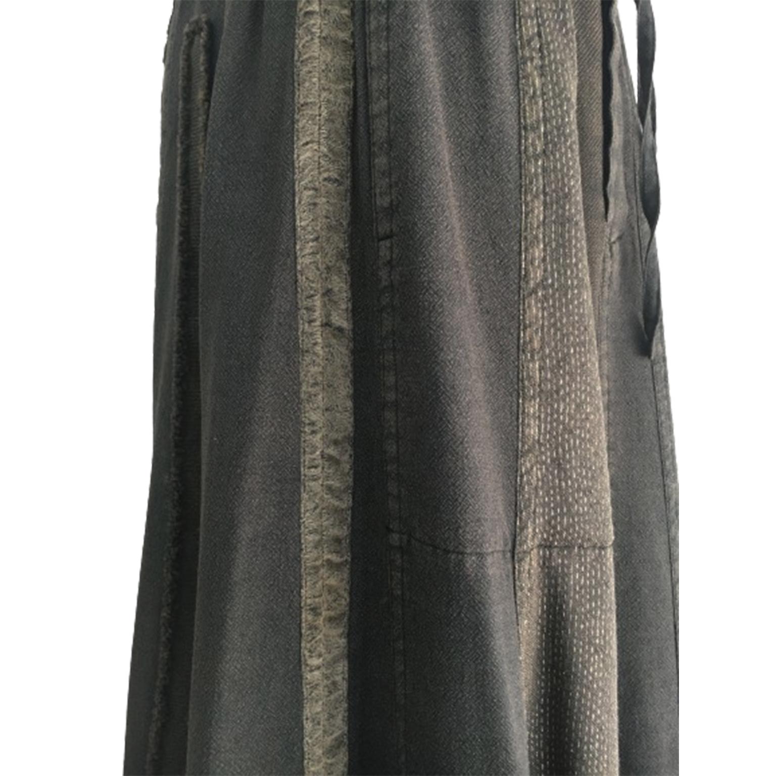 Issey Miyake HaaT Earth Tone Panel Skirt 90s For Sale 6