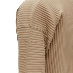 ISSEY MIYAKE Homme Plisse brown pleated long sleeved top Sz.2 M