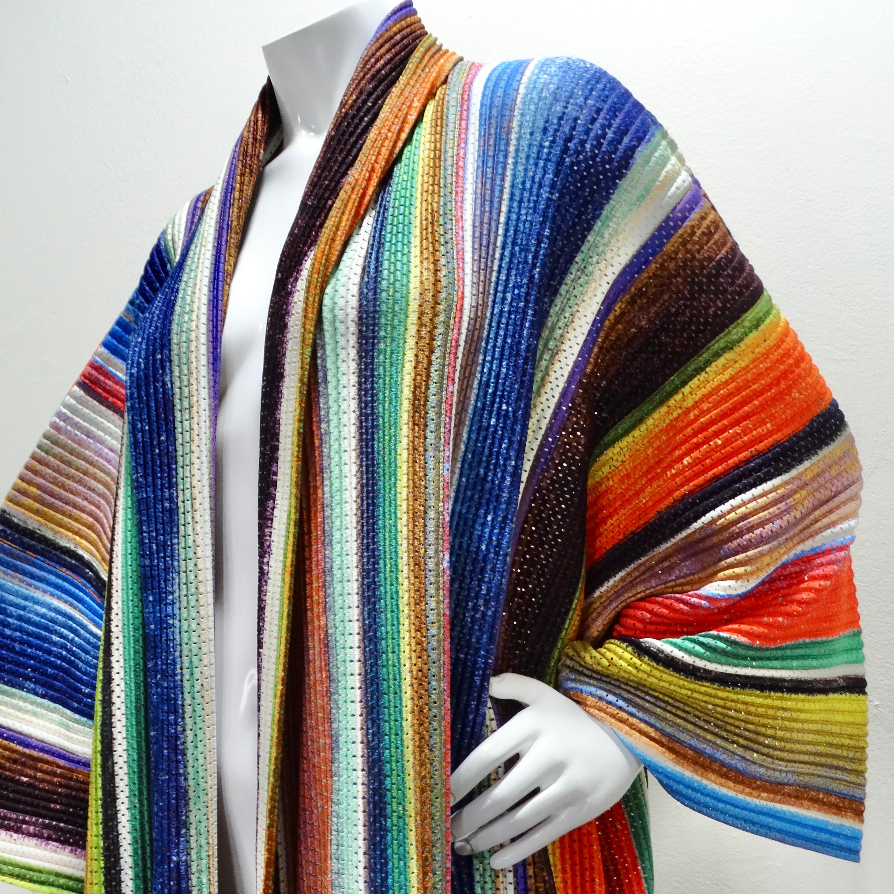 Women's or Men's Issey Miyake Homme Plisse Multicolor Coat For Sale