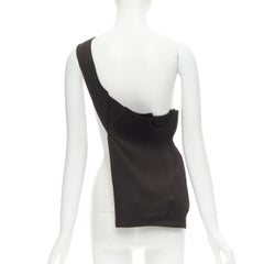 ISSEY MIYAKE HOMME PLISUE dunkelgraue plissierte kleine T-Shirt-Umhängetasche