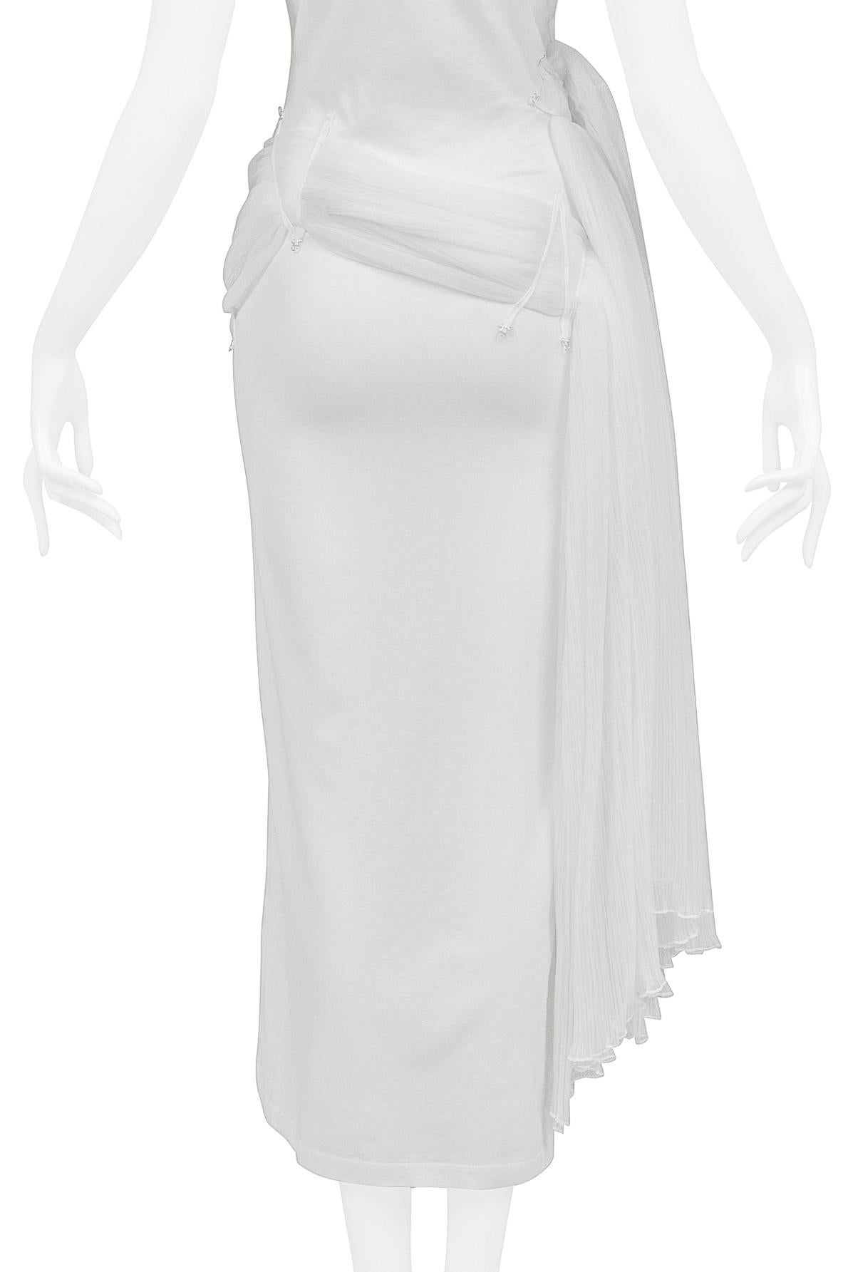 Issey Miyake Iconic White Goddess Concept Dress 2003 For Sale 8