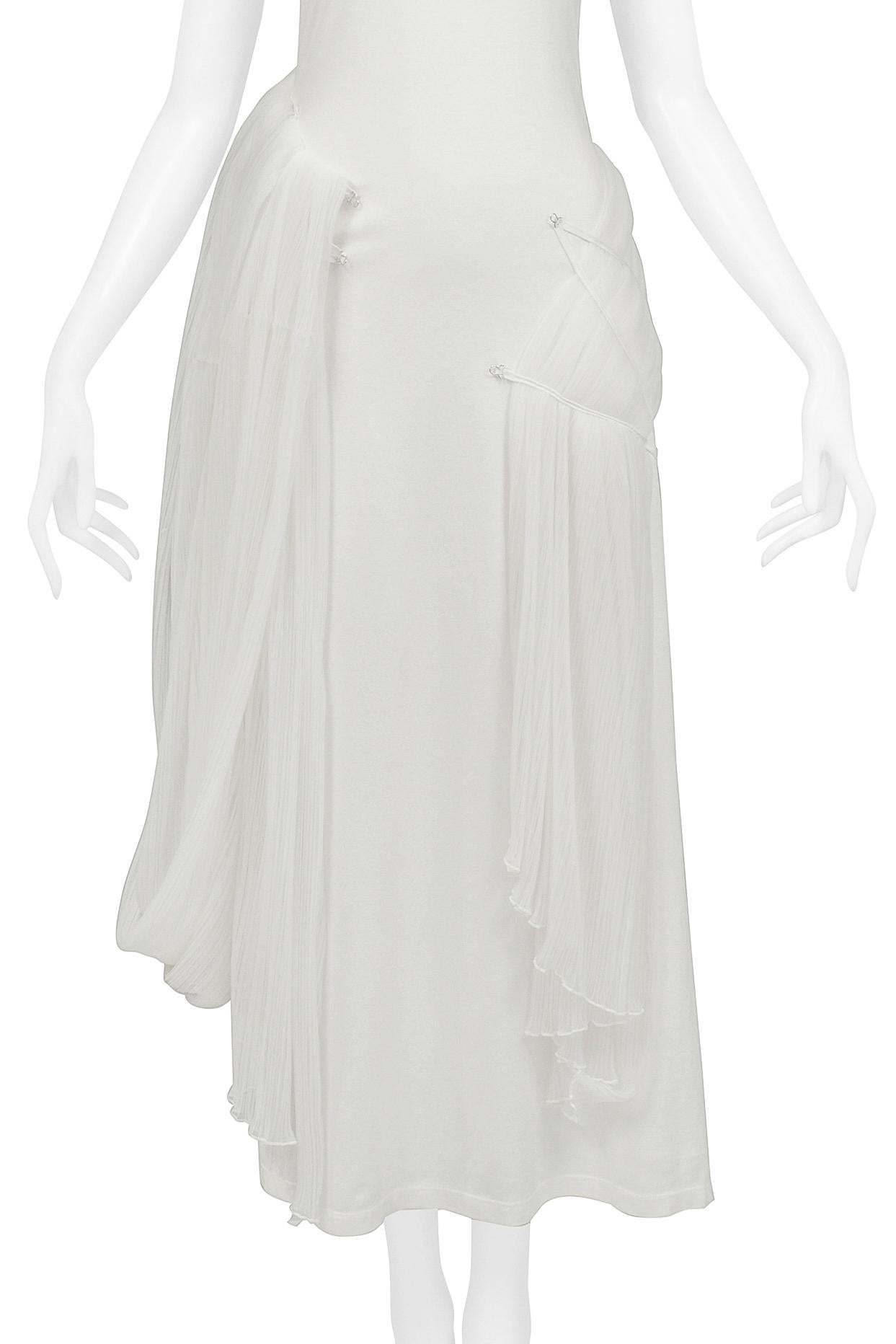 Issey Miyake Iconic White Goddess Concept Dress 2003 For Sale 2