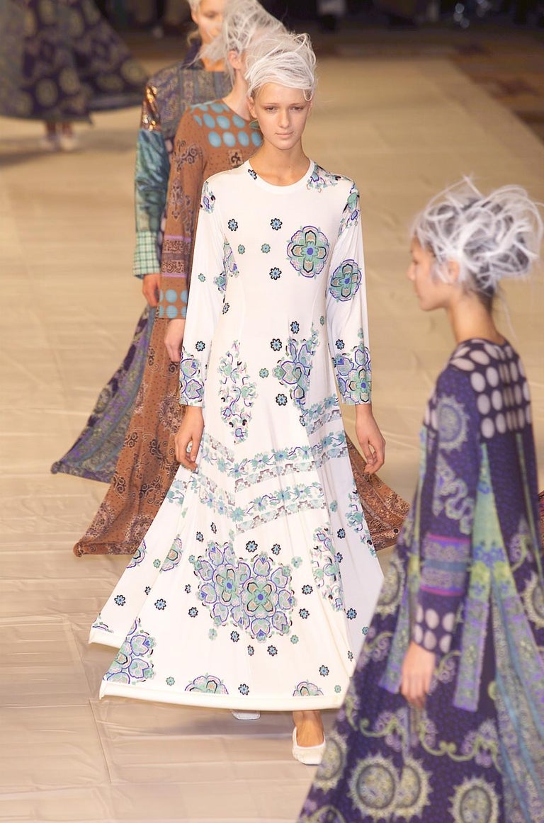 Issey Miyake inflatable blue jersey maxi dress, ss 2001 at 1stDibs | inflatable  dress fashion show