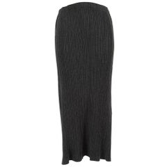 Issey Miyake Issey Miyake Fete Grey Midi Plisse Skirt Size L