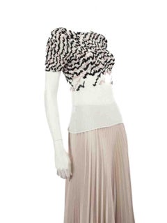 Issey Miyake Issey Miyake Me Abstract Pattern Pleated Top Size S