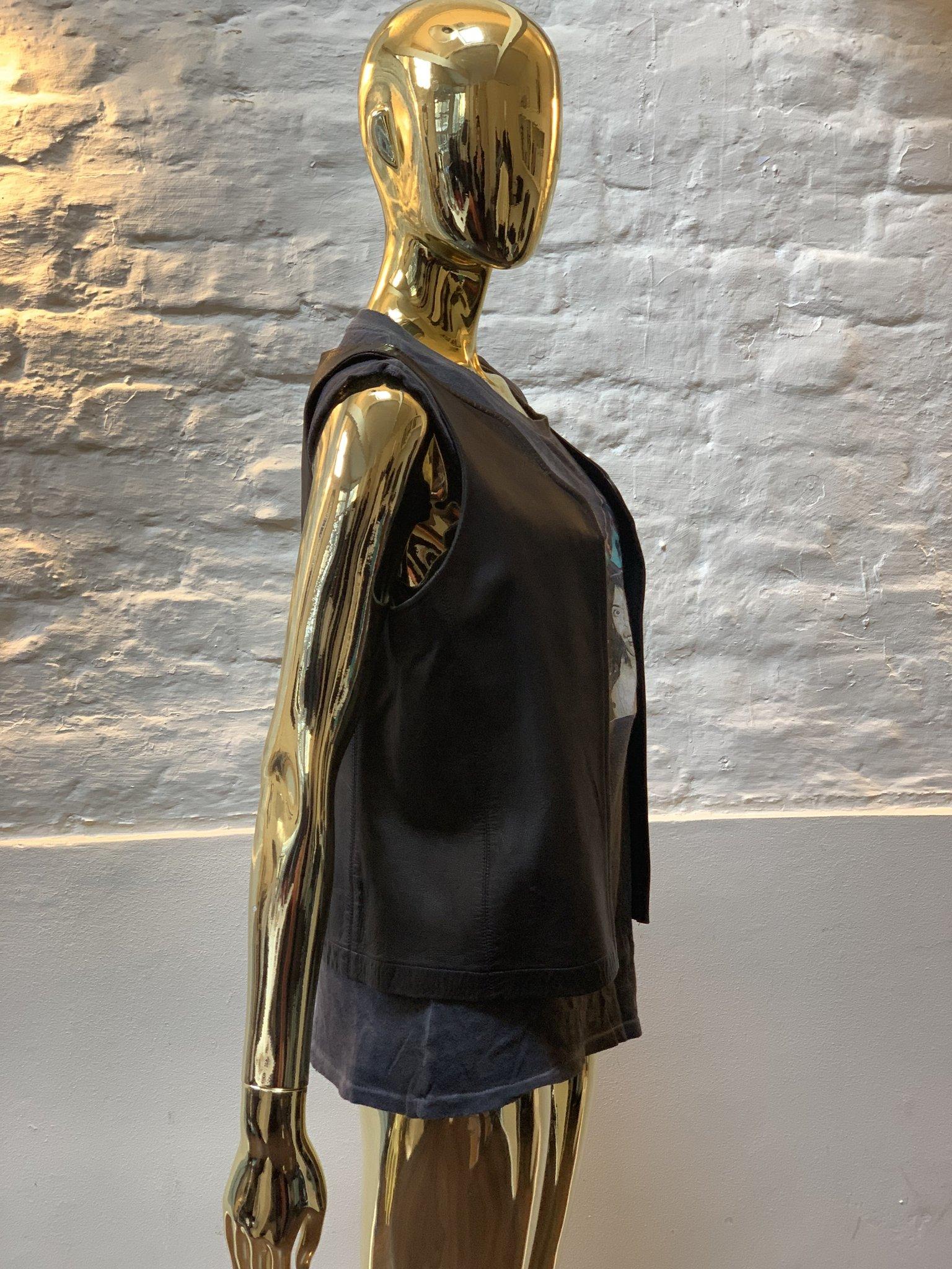 Issey Miyake Leather Waistcoat In Excellent Condition For Sale In London, GB