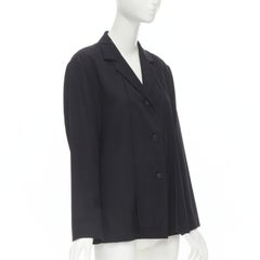ISSEY MIYAKE lightweight wool nylon flap placket relaxed casual blazer L