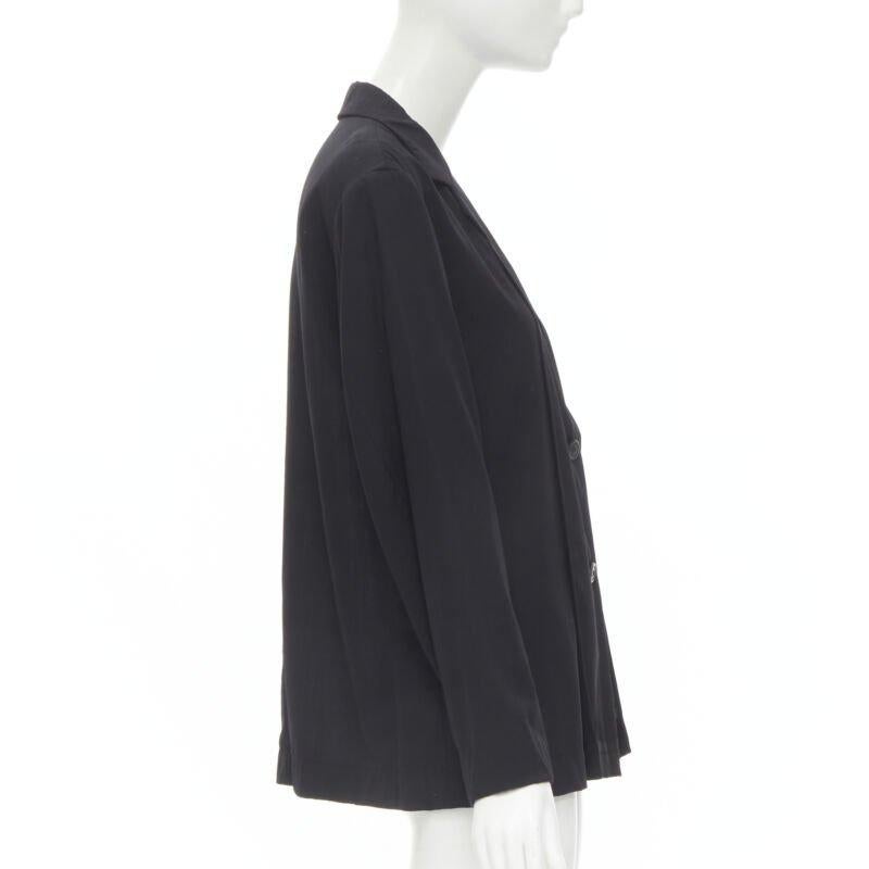 ISSEY MIYAKE lightweight wool nylon flap placket relaxed casual blazer L In Excellent Condition For Sale In Hong Kong, NT