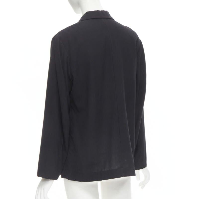 ISSEY MIYAKE lightweight wool nylon flap placket relaxed casual blazer L For Sale 1