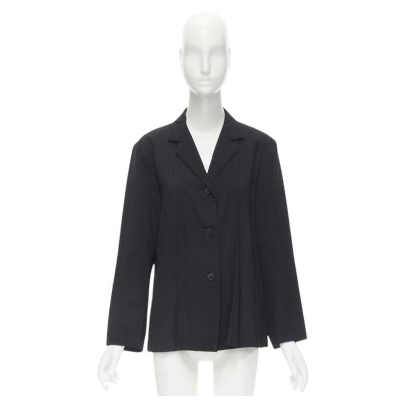 ISSEY MIYAKE lightweight wool nylon flap placket relaxed casual blazer L For Sale