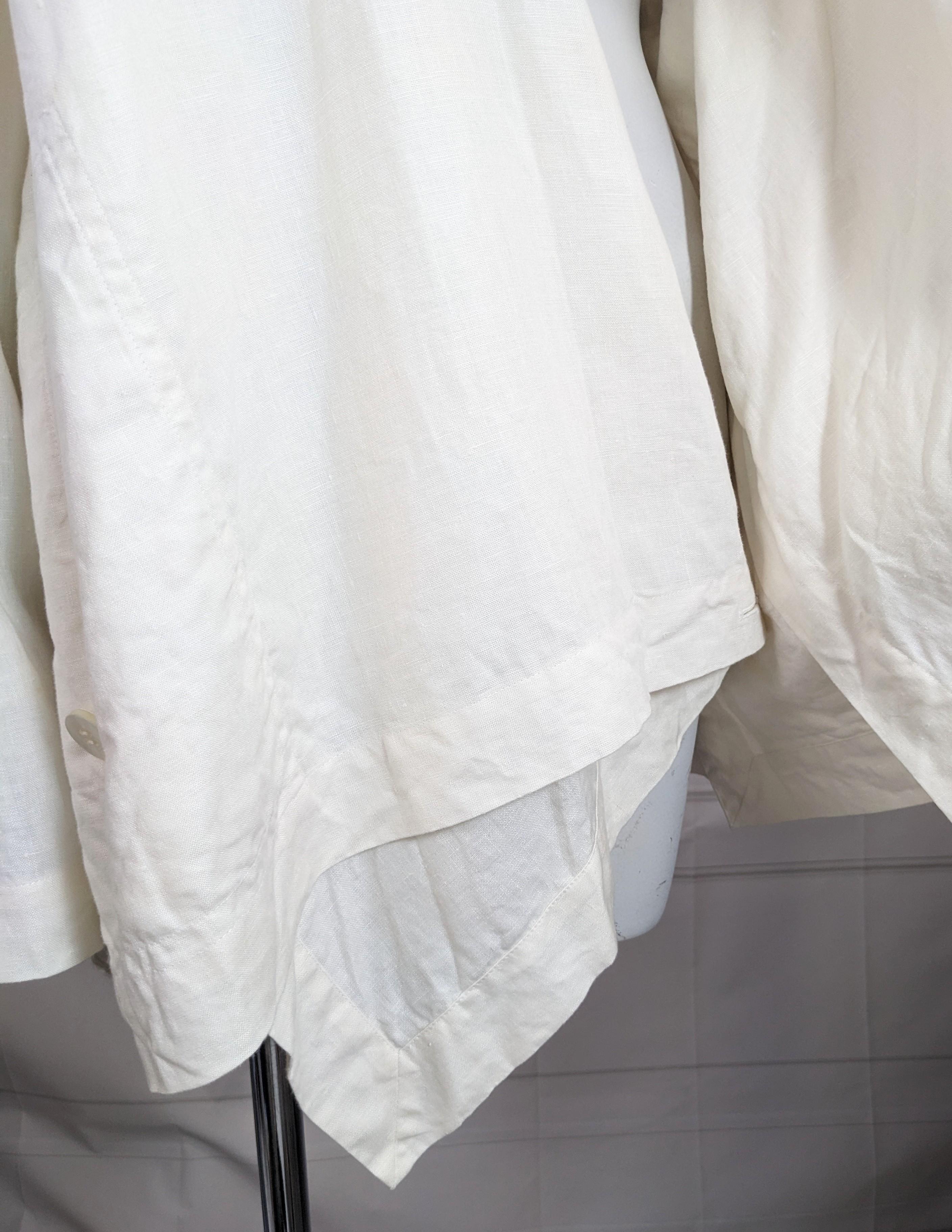 Issey Miyake Linen Fold Front Jacket For Sale 1