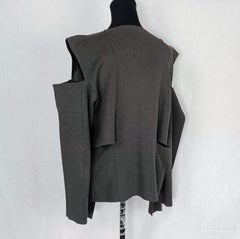 Issey Miyake vintage gray deconstructed sweater from the 1990s