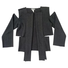 Issey Miyake vintage gray deconstructed sweater from the 1990s