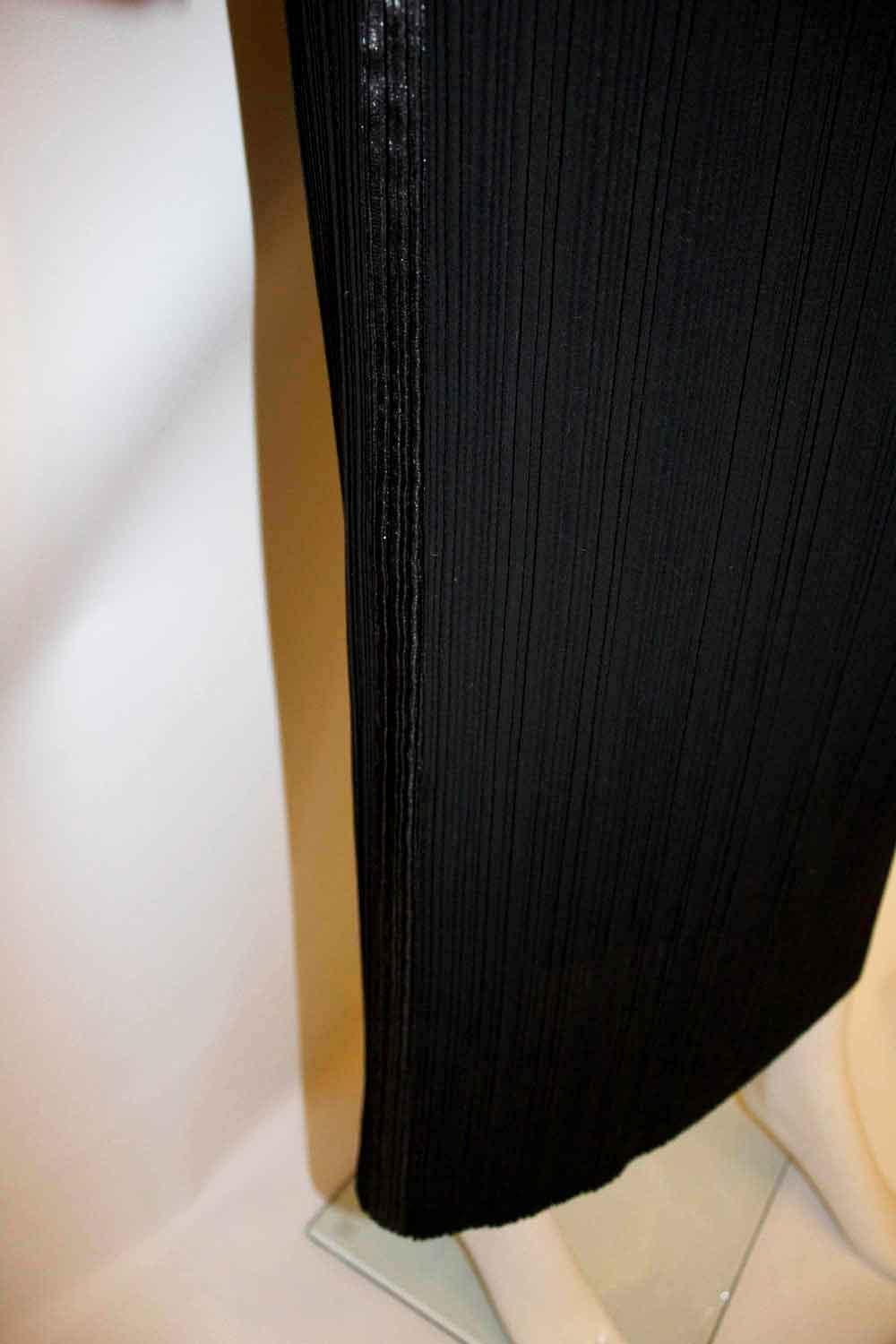 Issey Miyake Mainline , Black Pleated Skirt In Good Condition For Sale In London, GB