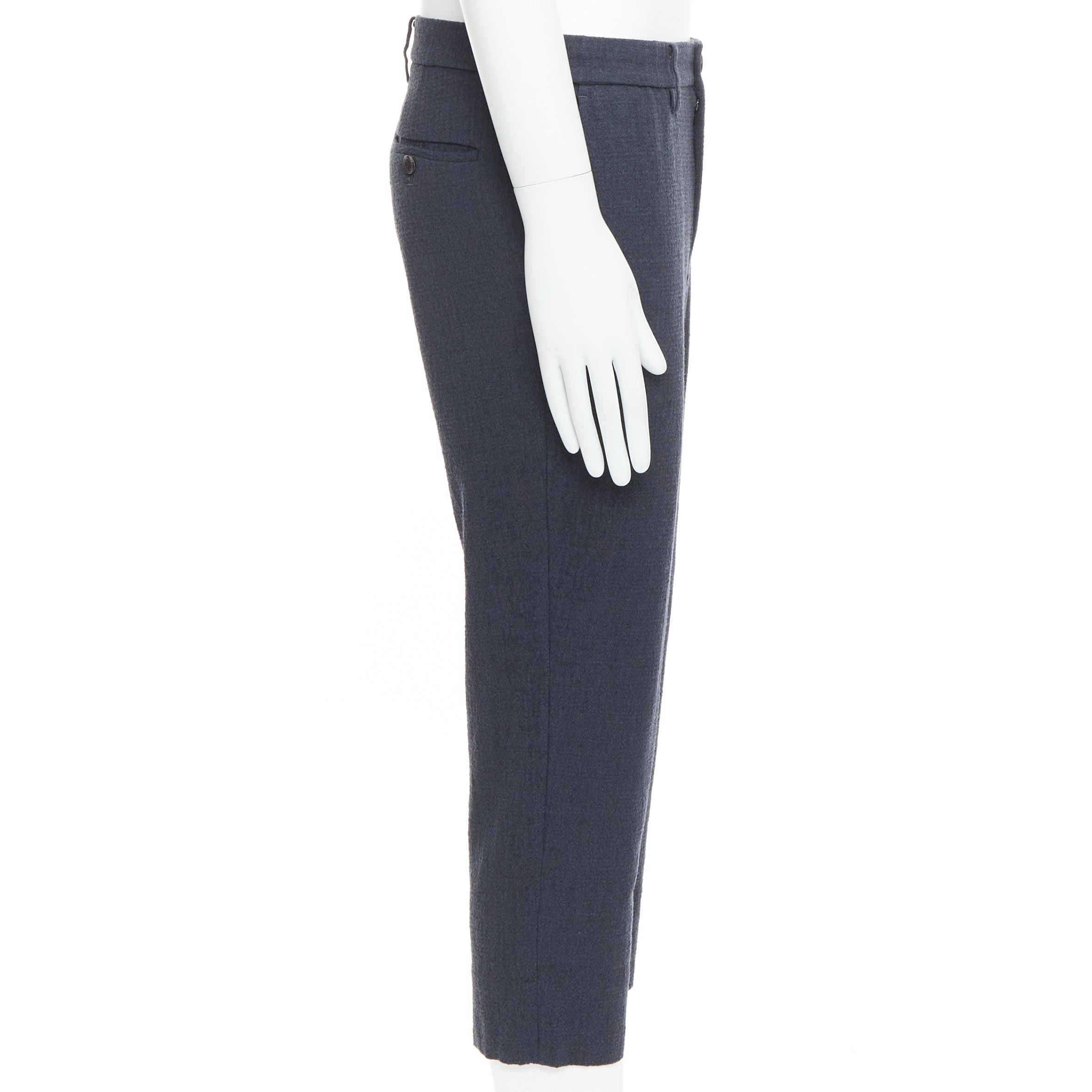 ISSEY MIYAKE Herren Graue strukturierte Hose aus 100 % Wolle JP1 S im Zustand „Hervorragend“ im Angebot in Hong Kong, NT