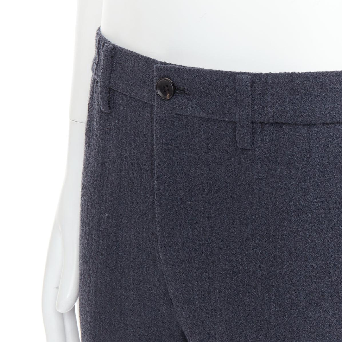 ISSEY MIYAKE Herren Graue strukturierte Hose aus 100 % Wolle JP1 S im Angebot 3