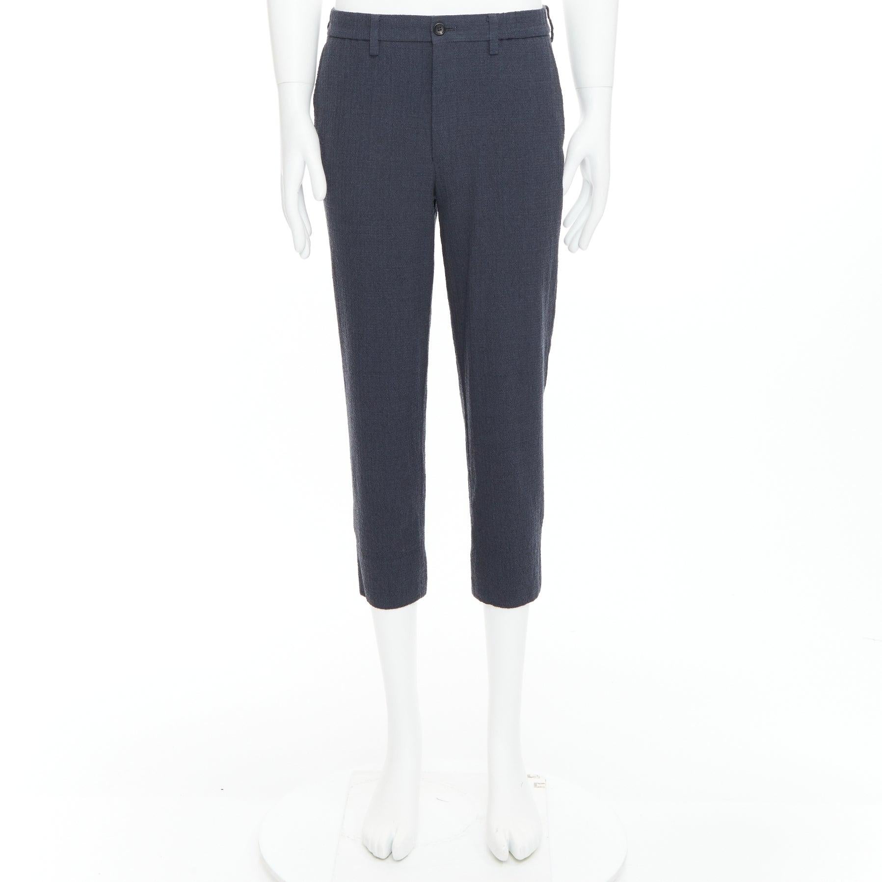 ISSEY MIYAKE Herren Graue strukturierte Hose aus 100 % Wolle JP1 S im Angebot 5
