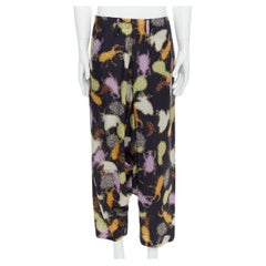 ISSEY MIYAKE MEN multicolour abstract print asymmetric harem pants