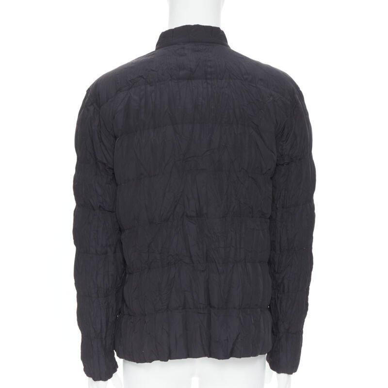ISSEY MIYAKE MEN Veste zippée réversible vert noir plissée et matelassée L en vente 1