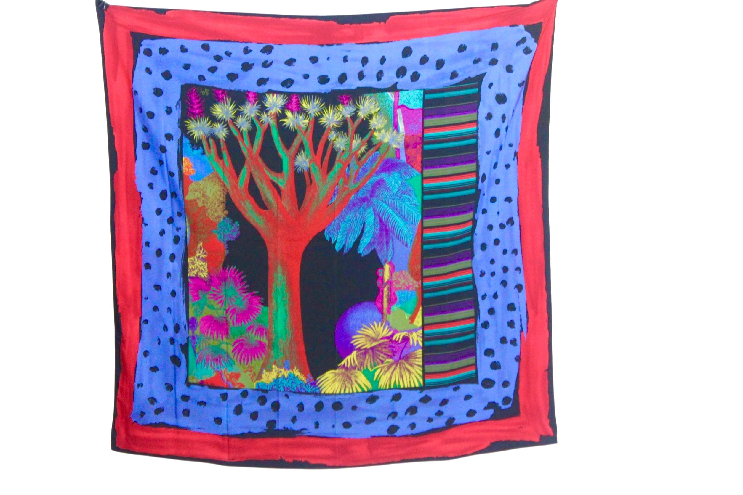 Women's or Men's Issey Miyake Metropolitan MoMA Tadanori Yokoo Silk Scarf