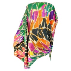 Issey Miyake - Robe caftan asymétrique à imprimé mosaïque