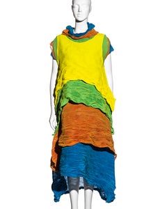 Issey Miyake multicoloured four-piece layered pleated dress, ss 1993
