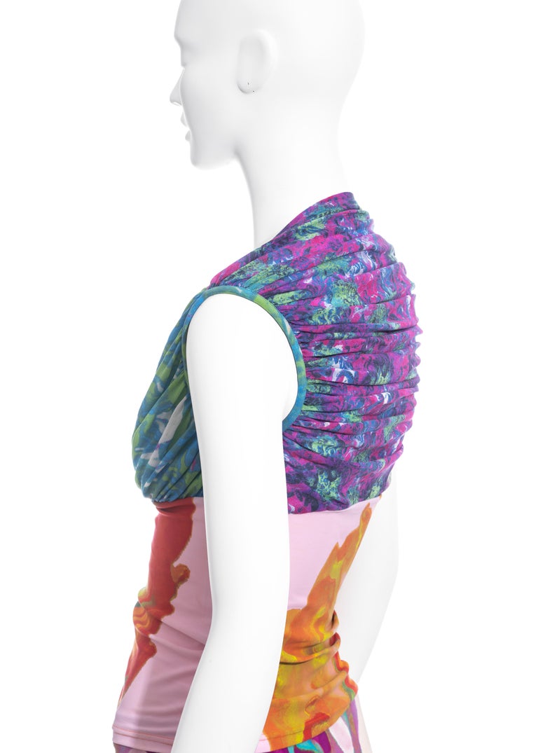 ISSEY MIYAKE Stretch sleeveless top, long Skirt setup IM12JK045/IM12JG042 Light blue 3
