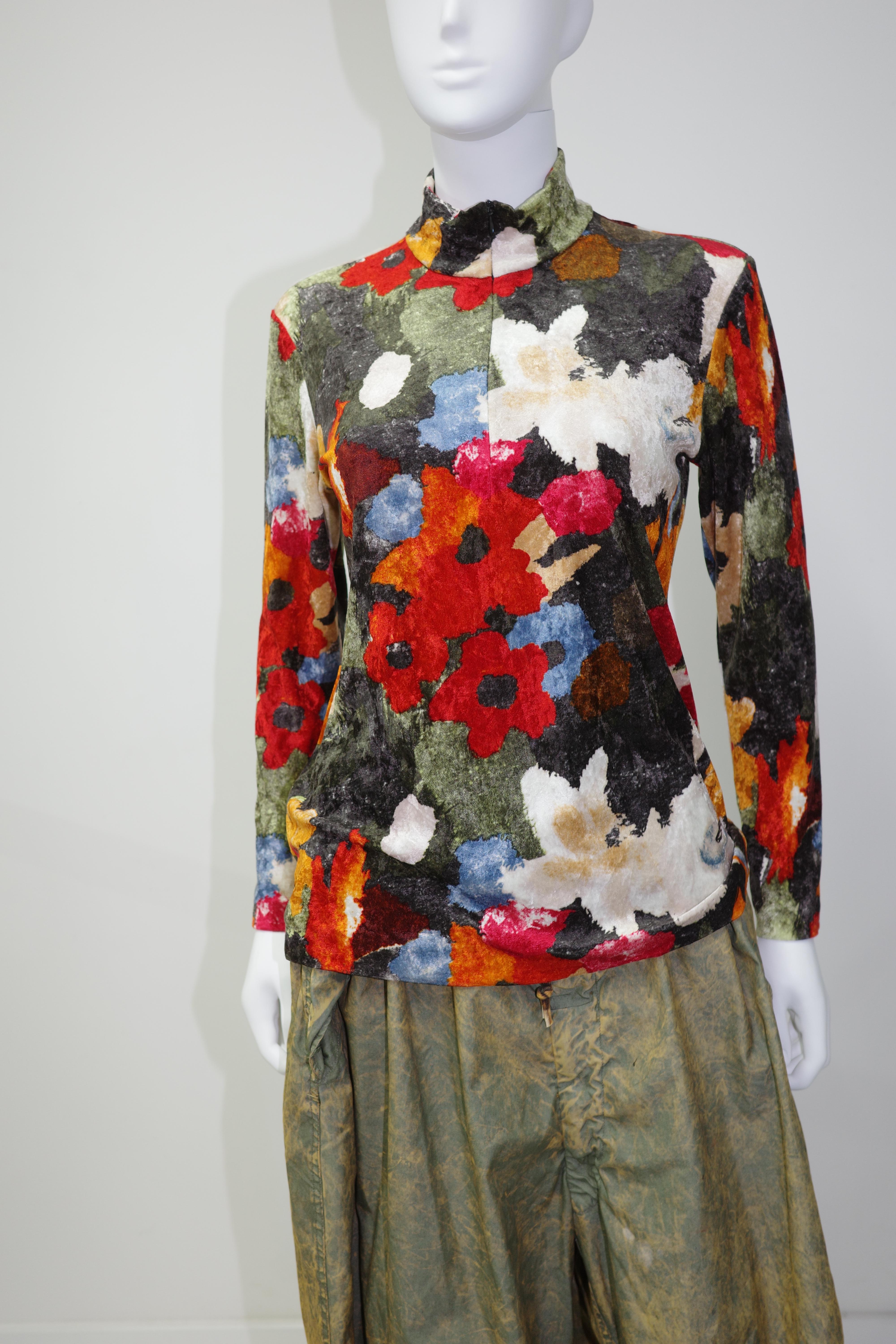 Issey Miyake multicoloured Velvet Zip-Shirt,  1996AW For Sale 6